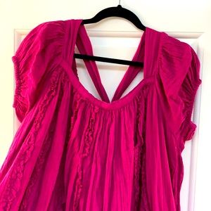 Free People Angels Mini Dress in Dragonfruit